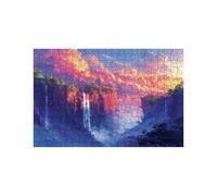 Puzzle 1000 Piezas Cascada Puzzle 1000 Piezas Adultos Paisaje Educativo Rompecabezas Madera para Toda la Familia Junta, Puzzles para Reducir el Estrés y Primavera Cuadros Decoracion 50x75 CM LZPT01014
