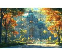 Puzzle 1000 Piezas, Castillo Puzzle 1000 Piezas Adulto 50 x 75CM, Puzzles Madera áRbol Exquisito Embalaje en Caja de Papel, Bolsa de Malla Portátil para Regalo Hombre Mujer Decoracion Pared RXPT-2206