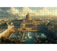 Puzzle 1000 Piezas, Castillo Puzzle 1000 Piezas Adulto 75 x 50CM, Puzzles Madera Ciudad Exquisito Embalaje en Caja de Papel, Bolsa de Malla Portátil para Regalo Hombre Mujer Decoracion Pared RXPT-2214