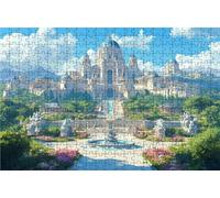 Puzzle 1000 Piezas Castillo, Puzzle 1000 Piezas Adulto Paisaje, Rompecabezas de Madera para Adultos 75x50cm, Puzzles para Toda la Familia Cuadros Decoracion Salon Modernos Regalo Mujer Hombre RXPT1955