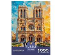 Puzzle 1000 Piezas Catedral Notre Dame Rompecabezas 38x26cm/1000pcs Regalos para Adultos Y Niños DIY Descompresión