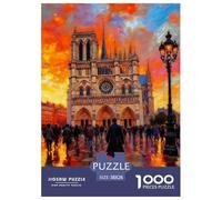 Puzzle 1000 Piezas Catedral Notre Dame Rompecabezas 38x26cm/1000pcs Regalos para Adultos Y Niños DIY Juegos Únicos De Desafío