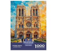 Puzzle 1000 Piezas Catedral Notre Dame Rompecabezas 70x50cm/1000pcs Regalos para Adultos Y Niños DIY Juegos Únicos De Desafío