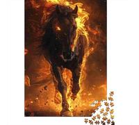 Puzzle 1000 Piezas Cavallo di Fuoco in Corsa Rompecabezas 52x38cm/1000pcs Regalos para Adultos Y Niños Cartón 100% Reciclado Juegos Únicos De Desafío