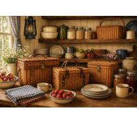 Puzzle 1000 Piezas Cesta Picnic Vintage Madera
