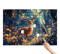 Puzzle 1000 Piezas Ciervo, Rompecabezas Adultos, Juegos Educativos Familiares, Desafía el Puzzle Bosque Creativo, Conjunto Colorido e Interesante con Caja para Regalo Mujer Decoracion Habitacion Z-2