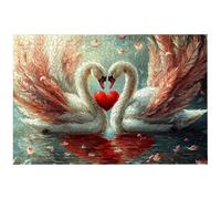 Puzzle 1000 Piezas Cisne, Puzzle Amar para Adultos, un Rompecabezas Desafiante para Adultos, Rompecabezas Madera para Toda la Familia, Puzzles con Caja para Decoracion Hogar, Regalo Mujer, -6852