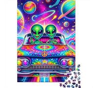Puzzle 1000 Piezas Coche Extraterrestre psicodélico Rompecabezas 70x50cm/1000pcs Regalos para Adultos Y Niños Cartón 100% Reciclado Creative Intelectual Desafío