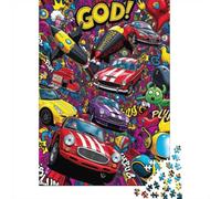 Puzzle 1000 Piezas Coches de Dibujos Animados Vibrante Rompecabezas 52x38cm/1000pcs Regalos para Adultos Y Niños DIY Descompresión