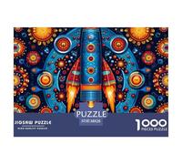 Puzzle 1000 Piezas Cohete, Desafío, Juguete Entretenimento Multicolor Cartoon UniversoRegalo Creativo para La Relajación Juguete Colorido para Niños De 8 A 12 Años 38x26cm/1000pcs