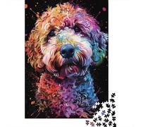 Puzzle 1000 Piezas Colorato Ritratto di Cane Rompecabezas 38x26cm/1000pcs Regalos para Adultos Y Niños Cartón 100% Reciclado Creative Intelectual Desafío