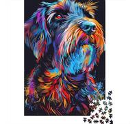Puzzle 1000 Piezas Colorato Ritratto di Cane Rompecabezas 38x26cm/1000pcs Regalos para Adultos Y Niños Cartón 100% Reciclado Juegos Únicos De Desafío