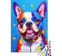Puzzle 1000 Piezas Colorato Ritratto di Cane Rompecabezas 38x26cm/1000pcs Regalos para Adultos Y Niños Cartón 100% Reciclado Juegos Únicos De Desafío