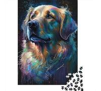 Puzzle 1000 Piezas Colorato Ritratto di Cane Rompecabezas 38x26cm/1000pcs Regalos para Adultos Y Niños Cartón 100% Reciclado Creative Intelectual Desafío
