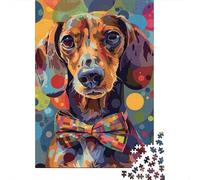 Puzzle 1000 Piezas Colorato Ritratto di Cane Rompecabezas 52x38cm/1000pcs Regalos para Adultos Y Niños Cartón 100% Reciclado Juegos Únicos De Desafío