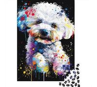 Puzzle 1000 Piezas Colorato Ritratto di Cane Rompecabezas 52x38cm/1000pcs Regalos para Adultos Y Niños Cartón 100% Reciclado Juegos Únicos De Desafío