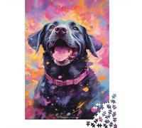 Puzzle 1000 Piezas Colorato Ritratto di Cane Rompecabezas 52x38cm/1000pcs Regalos para Adultos Y Niños Cartón 100% Reciclado Descompresión