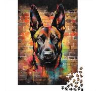 Puzzle 1000 Piezas Colorato Ritratto di Cane Rompecabezas 70x50cm/1000pcs Regalos para Adultos Y Niños Cartón 100% Reciclado Creative Intelectual Desafío