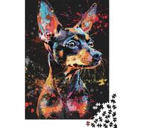 Puzzle 1000 Piezas Colorato Ritratto di Cane Rompecabezas 70x50cm/1000pcs Regalos para Adultos Y Niños Cartón 100% Reciclado Juegos Únicos De Desafío