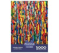 Puzzle 1000 Piezas Colored Building Blocks Juego Educativo Pasatiempo Creativo Artistic Patterns Regalo Creativo para La Relajación para Adultos Y Niños Mayores 38x26cm/1000pcs