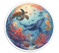 Puzzle 1000 Piezas Corales Y Reliquias Submarinas Diseño Misterioso con Naufragios, Monedas Antiguas Y Ecosistemas Marinos. Piezas Precisas Y Acabado Profesional Fans De Historia Y NATU