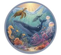 Puzzle 1000 Piezas Corales Y Reliquias Submarinas Diseño Misterioso con Naufragios, Monedas Antiguas Y Ecosistemas Marinos. Piezas Precisas Y Acabado Profesional Fans De Historia Y NATU