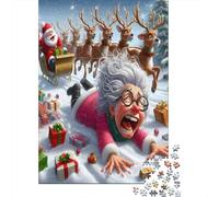 Puzzle 1000 Piezas Crash Trineo Santa Rompecabezas 52x38cm/1000pcs Regalos para Adultos Y Niños DIY Descompresión