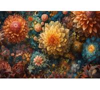 Puzzle 1000 Piezas Crisantemos Vintage | Puzzles Adultos | para Toda La Familia |75x50 cm | Entretenimiento Creativo Rompecabezas Adultos Regalo