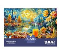 Puzzle 1000 Piezas Desayuno Estilo Van Gogh Rompecabezas 70x50cm/1000pcs Regalos para Adultos Y Niños DIY Juegos Únicos De Desafío