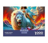 Puzzle 1000 Piezas detallado - Varios Leones Figura Rey Papel Reciclado, Juego Educativo antiestrés 52x38cm