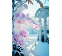 Puzzle 1000 Piezas, Día de Nieve de Orquídeas Mariposa Rompecabezas para Adultos, Entretenimiento Creativo, Juguete Educativo, Puzzles para Adultos 1000, Regalos para Familiares y Amigos 75 x 50 cm