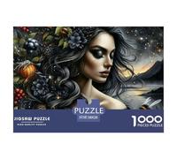 Puzzle 1000 Piezas Difícil Adultos Mujer Misteriosa Naturaleza, Corazón Arcoíris Flores Impresión Artística, Decoración Pared Regalo 38x26cm