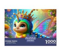 Puzzle 1000 Piezas Difícil Reina Oruga Arcoíris Adultos Niños, Hada Unicornio Gato Detallado, Idea Regalo, Antiestrés, 38x26cm