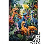 Puzzle 1000 Piezas Dinosaurios Escena de la Selva Rompecabezas 38x26cm/1000pcs Regalos para Adultos Y Niños Cartón 100% Reciclado Creative Intelectual Desafío