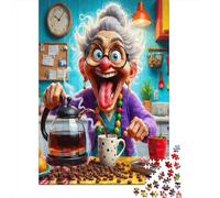 Puzzle 1000 Piezas Divertente Nonna Birra tè Rompecabezas 52x38cm/1000pcs Regalos para Adultos Y Niños Cartón 100% Reciclado Descompresión