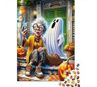Puzzle 1000 Piezas Divertimento del Costume di Halloween Rompecabezas 38x26cm/1000pcs Regalos para Adultos Y Niños Cartón 100% Reciclado Juegos Únicos De Desafío