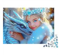 Puzzle 1000 Piezas Dragón de Hielo Fantasía para Adultos Papel Grueso Ejercicio Mental Rompecabezas Mundo Fantástico Papel Decorativo y Relax 70x50cm/1000pcs