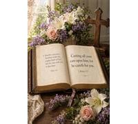 Puzzle 1000 Piezas Él cuida de ti Biblia Junto a Flores Madera
