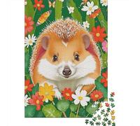 Puzzle 1000 Piezas Erizo Flores coloreadas Rompecabezas De Madera con Impresión HD para Adultos Y Niños - Juego De Retos 1000pcs (75x50cm)