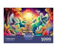 Puzzle 1000 Piezas Escalera al Cielo cartón Resistente Cielo de Riqueza Toda la Familia diversión Familiar Todas Las Edades Regalo de mudanza 52x38cm