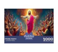 Puzzle 1000 Piezas Escena Ascensión - Figura Religiosa y Multitud, Desafiante, Regalo para Hombres y Mujeres, Gran Idea de Regalo, 38x26cm