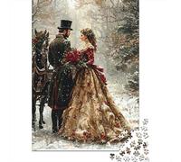 Puzzle 1000 Piezas Escena de Boda de Invierno Rompecabezas 38x26cm/1000pcs Regalos para Adultos Y Niños DIY Creative Intelectual Desafío