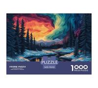Puzzle 1000 Piezas Escena de Nieve de Invierno, Desafío, Juguete Entretenimento Multicolor Strange Forest Juego Familiar Regalo Juguete Colorido para Niños De 8 A 12 Años 70x50cm/1000pcs