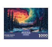 Puzzle 1000 Piezas Escena de Nieve de inviernoJuego Educativo Entretenimento Multicolor Strange Forest Regalo, Diversión para Adultos Y Niños Mayores 38x26cm/1000pcs