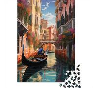 Puzzle 1000 Piezas Escena del Canal de Venecia Rompecabezas 70x50cm/1000pcs Regalos para Adultos Y Niños DIY Descompresión