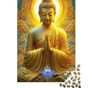 Puzzle 1000 Piezas Estatua de Buda de Oro Rompecabezas 70x50cm/1000pcs Regalos para Adultos Y Niños Cartón 100% Reciclado Descompresión