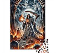Puzzle 1000 Piezas Fantasía Reaper de la Muerte Rompecabezas 38x26cm/1000pcs Regalos para Adultos Y Niños DIY Creative Intelectual Desafío