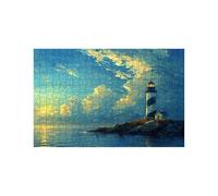 Puzzle 1000 Piezas Faro Puzzle 1000 Piezas Adultos Atardecer Educativo Rompecabezas Madera para Toda la Familia Junta, Puzzles para Reducir el Estrés y Primavera Cuadros Decoracion 50x75cm LZPT-01832