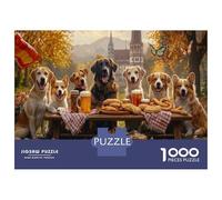 Puzzle 1000 Piezas Festín De Animales para Adultos - Puzzles 1000 Piezas con Gran Variedad De Formas, Un Auténtico Reto para La Mente 38x26cm/1000pcs