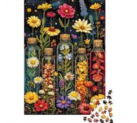 Puzzle 1000 Piezas Fiori in Bottiglia Rompecabezas 38x26cm/1000pcs Regalos para Adultos Y Niños Cartón 100% Reciclado Creative Intelectual Desafío